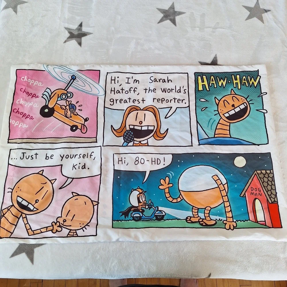 2021 Dog Man Supa Buddies‎ Pillowcase Jay Franco Comic 29.5x19.5 Inches Standard